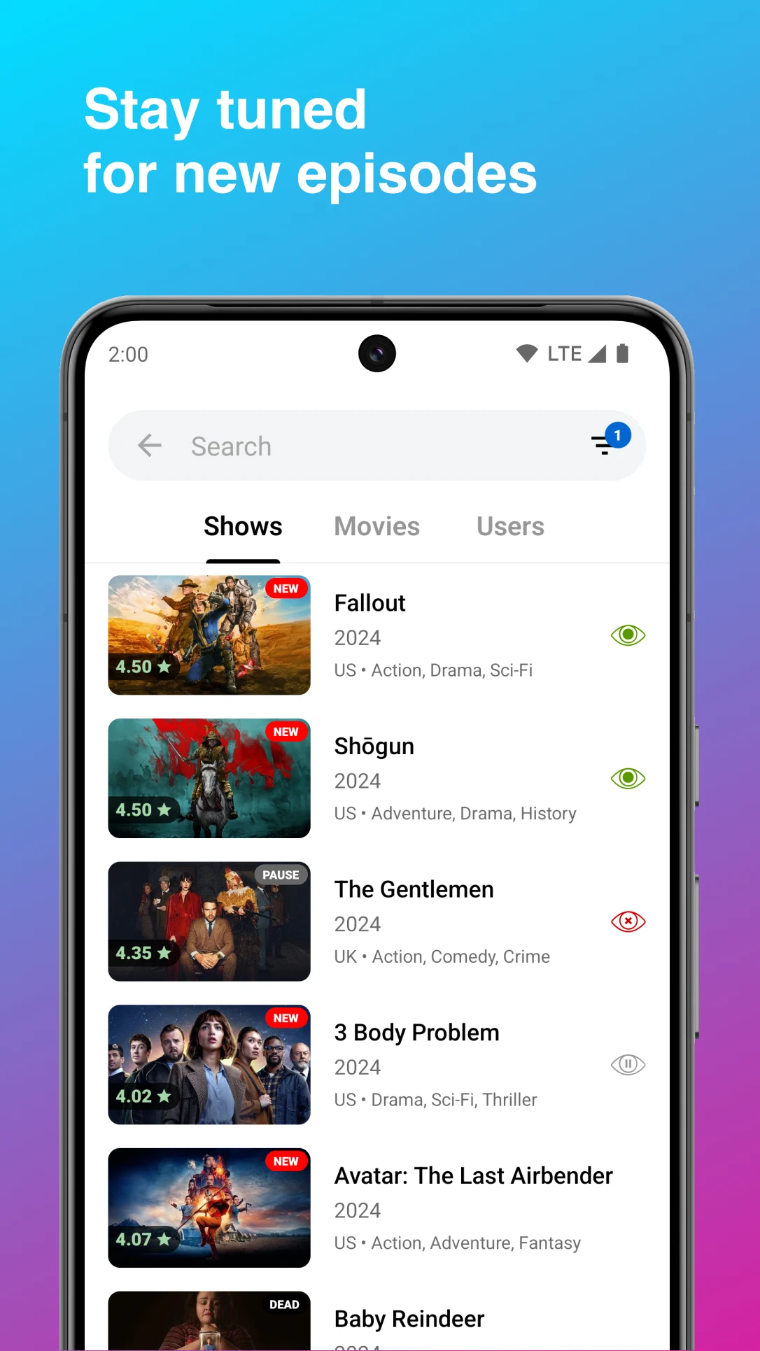 MyShows — TV Shows tracker screenshot
